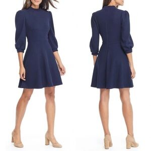 Gal Meets Glam Maggie Textures Knit Mini Dress